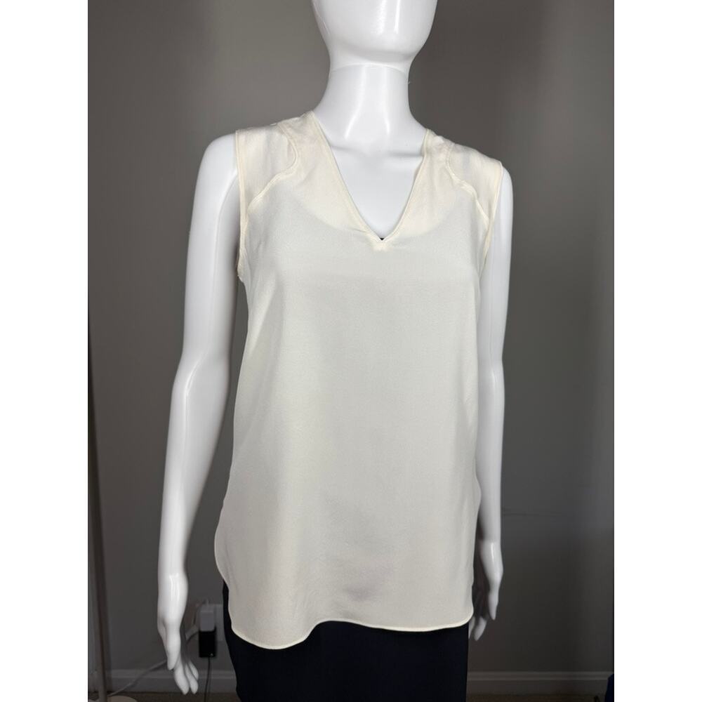 Rachel Roy 100% Silk Cream White Sleeveless Tank Blouse Size XS - Picture 2 of 6